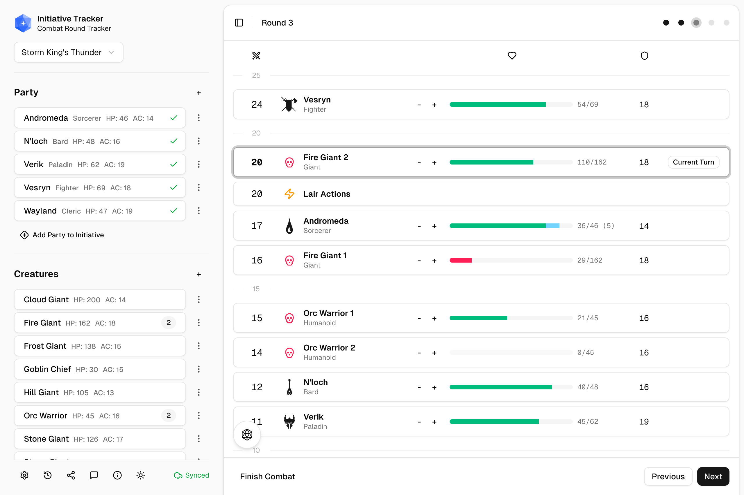 D&D Initiative Tracker