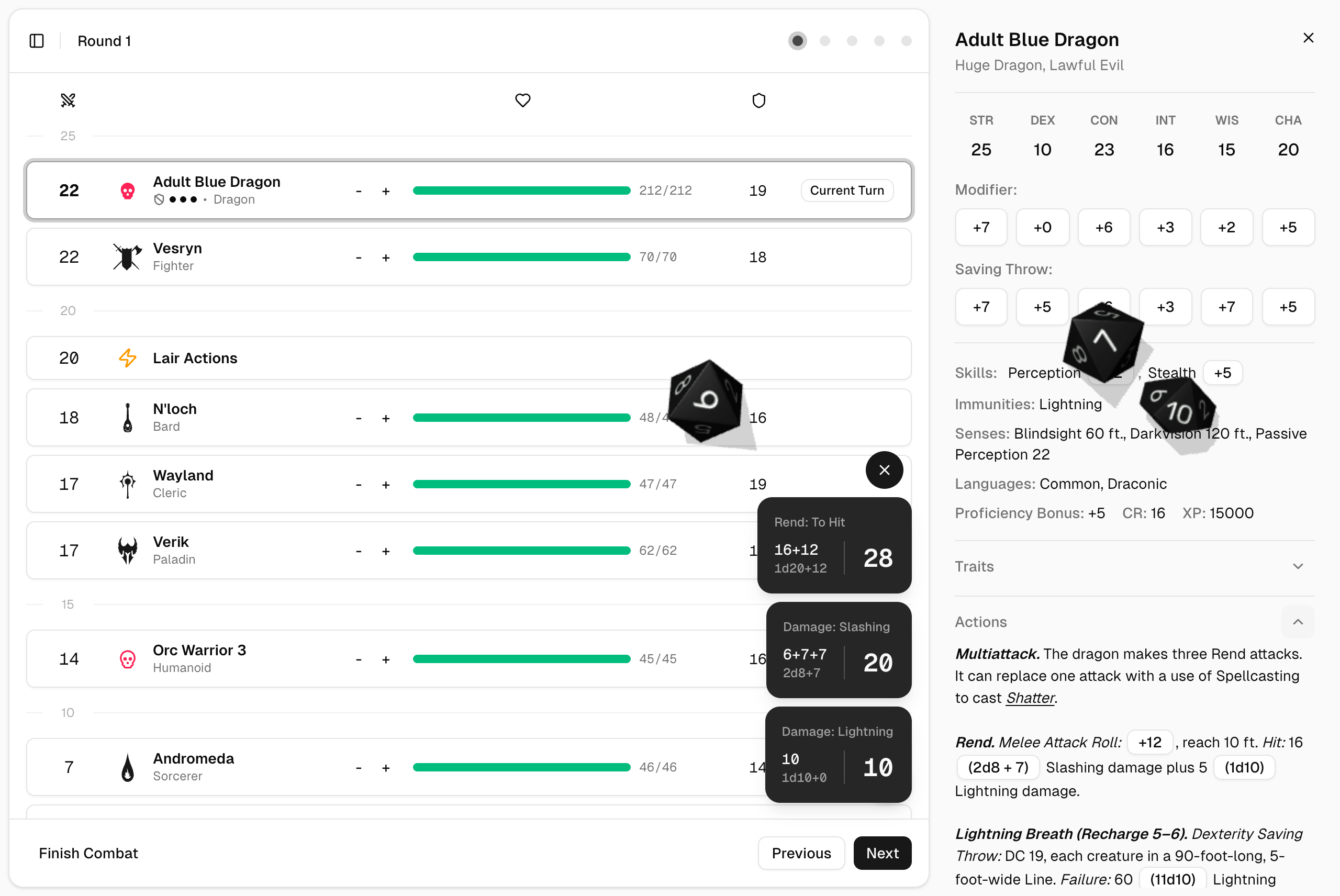 Built in stat-blocks